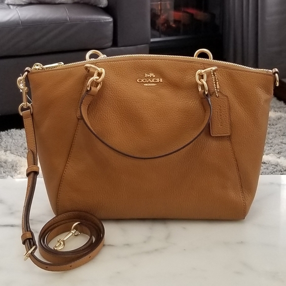 🚫SOLD🚫Coach Small Kelsey Satchel in Light Saddle - Picture 6 of 6